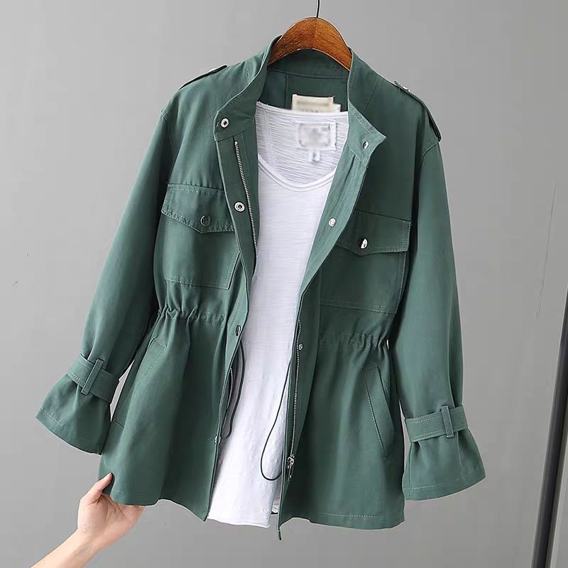 Damen Praktische Freizeitjacke mit verstellbarem Bund und Taschen Drune