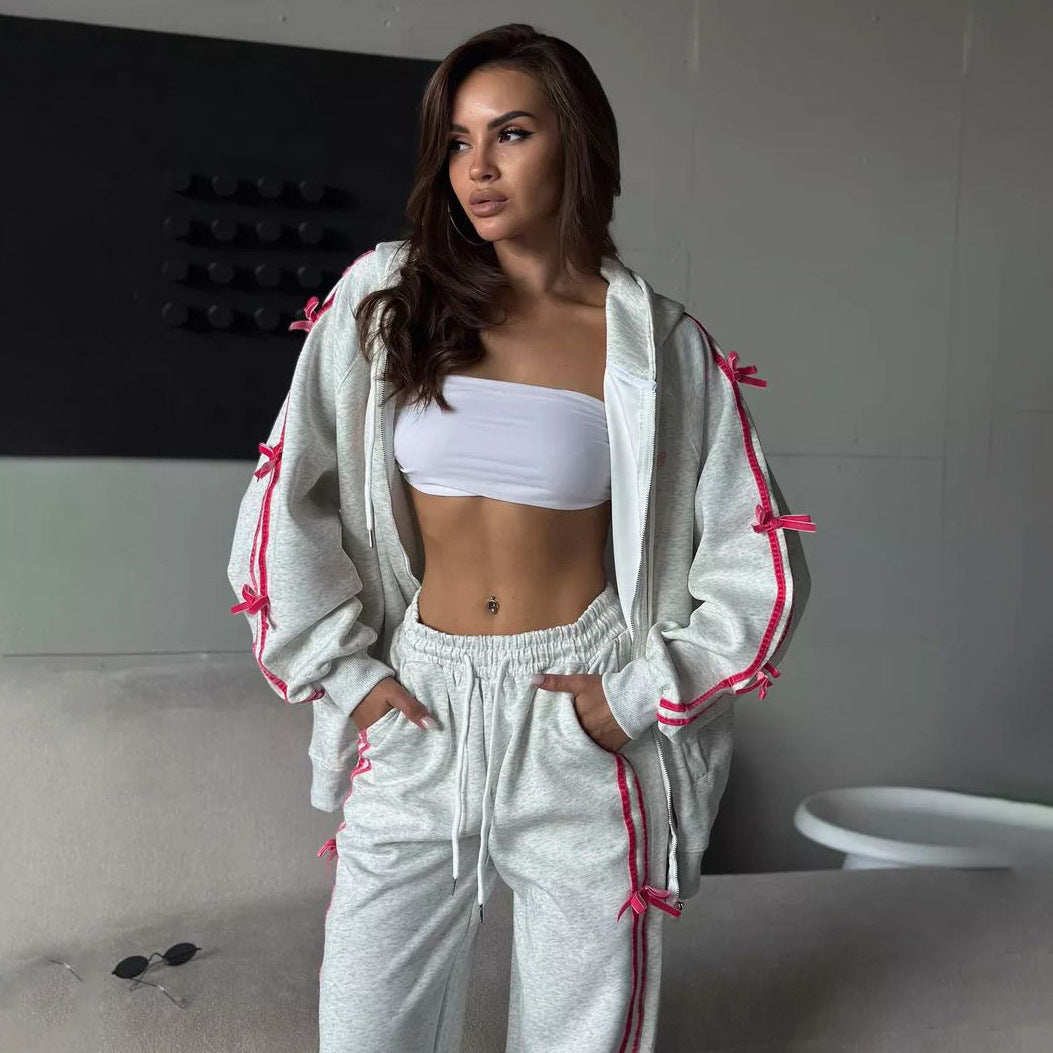 Damen Oversized Kapuzenjacke mit dekorativem Kordelzug Drune