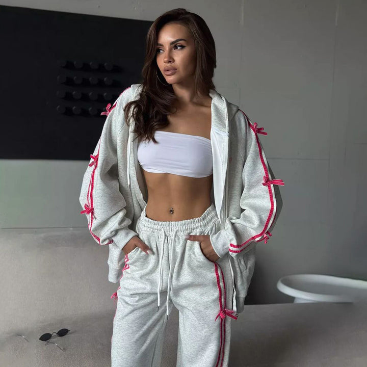 Damen Oversized Kapuzenjacke mit dekorativem Kordelzug Drune
