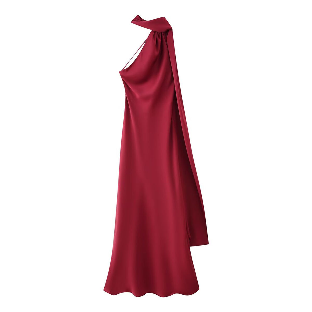 Femme Halter Neck Maxi Kleid mit seitlichem Schlitz Drune