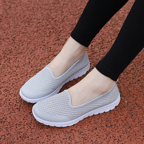 Damen nan ergonomisch geformte Komfort-Slipper mit atmungsaktivem Netzgewebe-Obermaterial und gedämpfter Laufsohle Drune