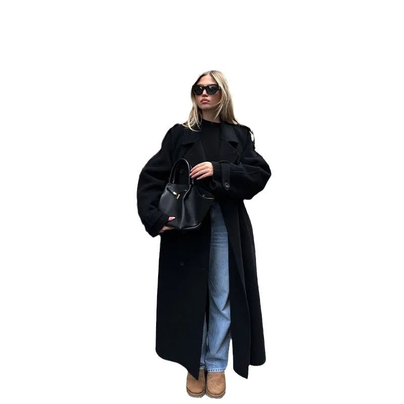 Damen Modischer und zeitloser Trenchcoat Drune