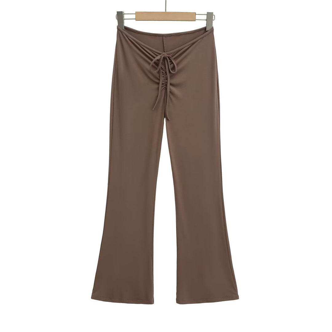 Damen Leggings mit verstellbarem Taillenzug und schickem Flared-Schnitt Drune