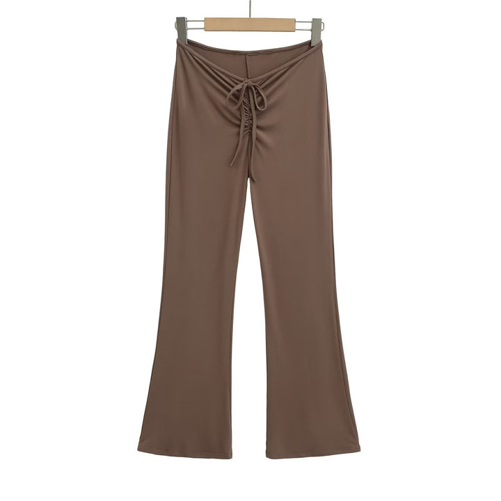 Damen Leggings mit verstellbarem Taillenzug und schickem Flared-Schnitt Drune