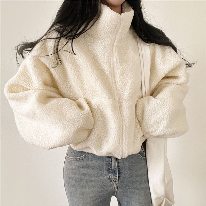 Damen Oversized Fleecejacke Drune