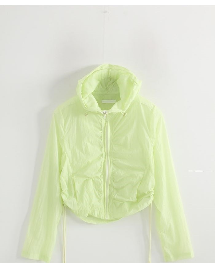 Damen luftige cropped Jacke mit verstellbarem Bund Drune