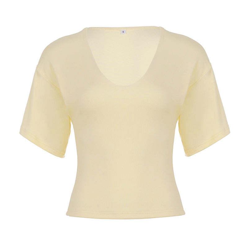 Damen V-Ausschnitt Oversized-Shirt Drune