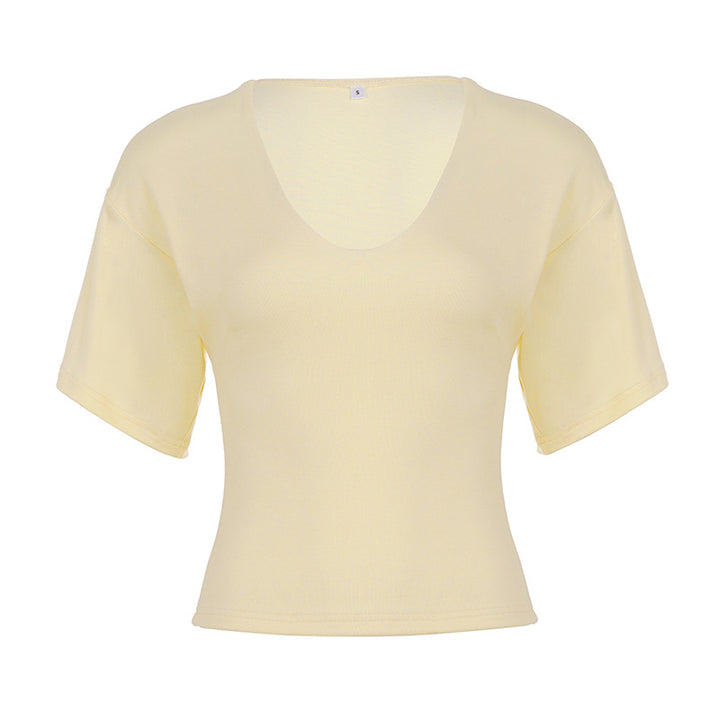 Damen V-Ausschnitt Oversized-Shirt Drune