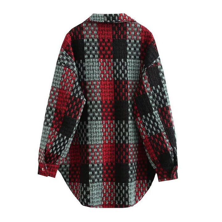 Damen Übergangsjacke im Patchwork-Design mit praktischen Taschen und lässigem Schnitt Drune
