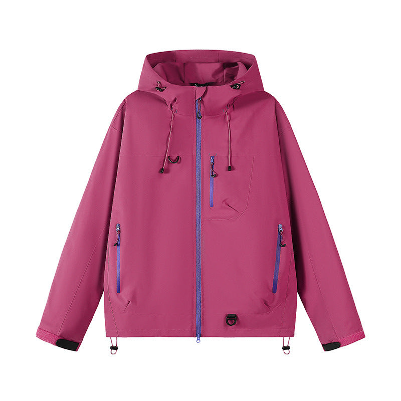 Herren technische Outdoor-Jacke mit verstellbarem Kapuzendesign und zahlreichen Reißverschlusstaschen Drune