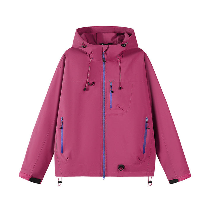 Herren technische Outdoor-Jacke mit verstellbarem Kapuzendesign und zahlreichen Reißverschlusstaschen Drune
