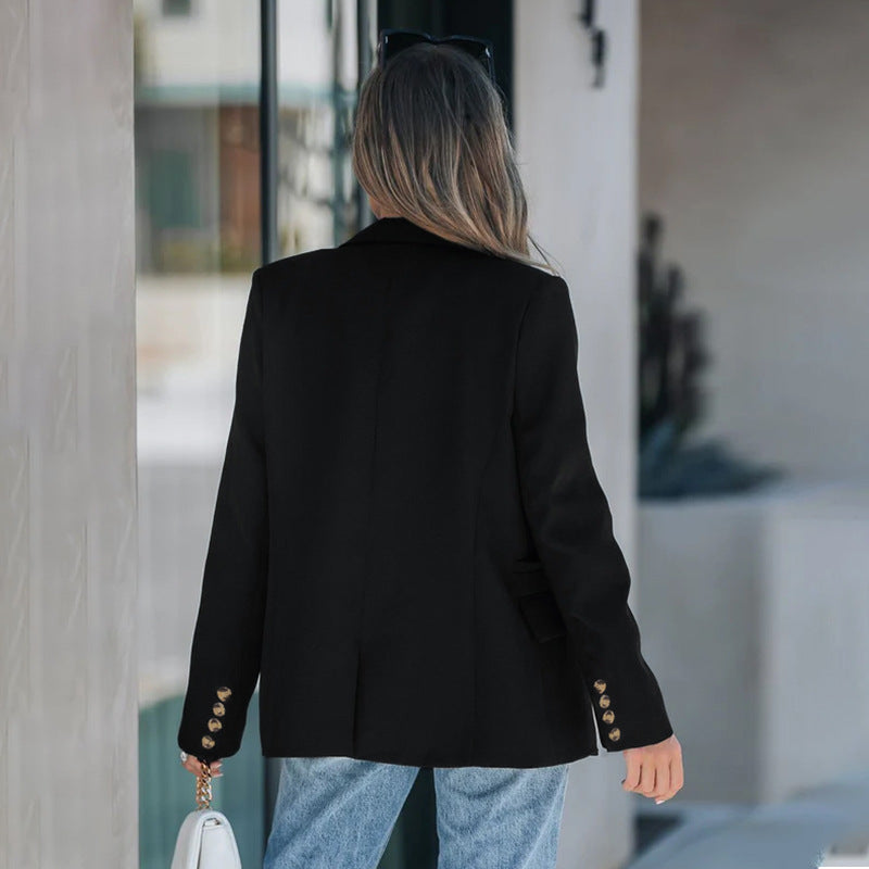 Damen modischer Blazer mit doppelter Knopfleiste und eleganten Details Drune