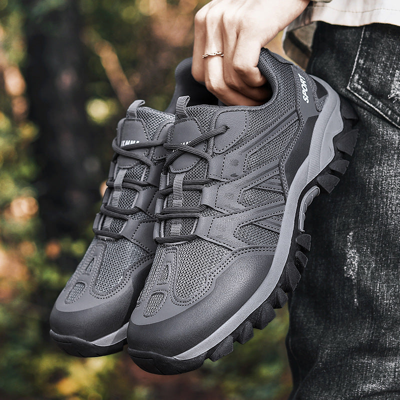 Herren nan robuster Trailtrekkingschuh mit wasserabweisender Membran, verstärkter Zehenkappe und griffiger Geländelaufsohle Drune