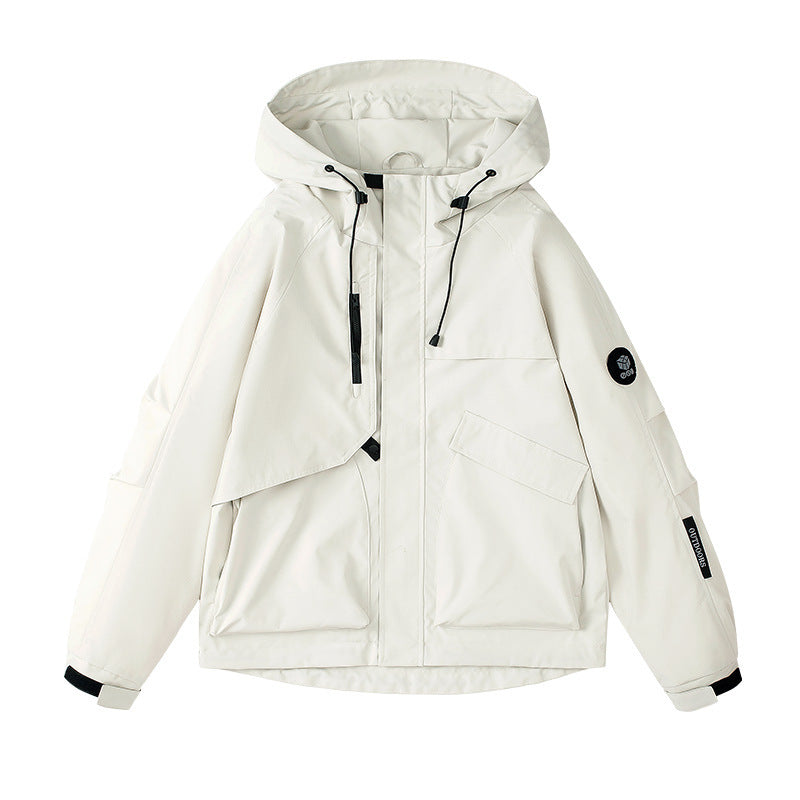 Damen technische Outdoor-Jacke mit atmungsaktiver Membran und verstellbarer Kapuze Drune