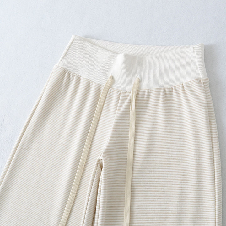 Damen weite Loungehose mit elastischem Bund und Kordelzug Drune