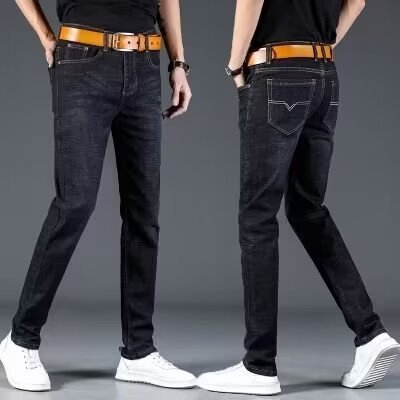 Herren Slim Fit Jeans mit elastischem Bund und modernen Akzenten Drune