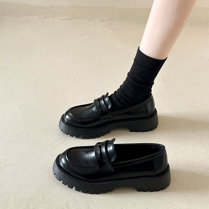 Damen nan Plateau-Loafer mit Profilsohle und Velourslederoptik Drune