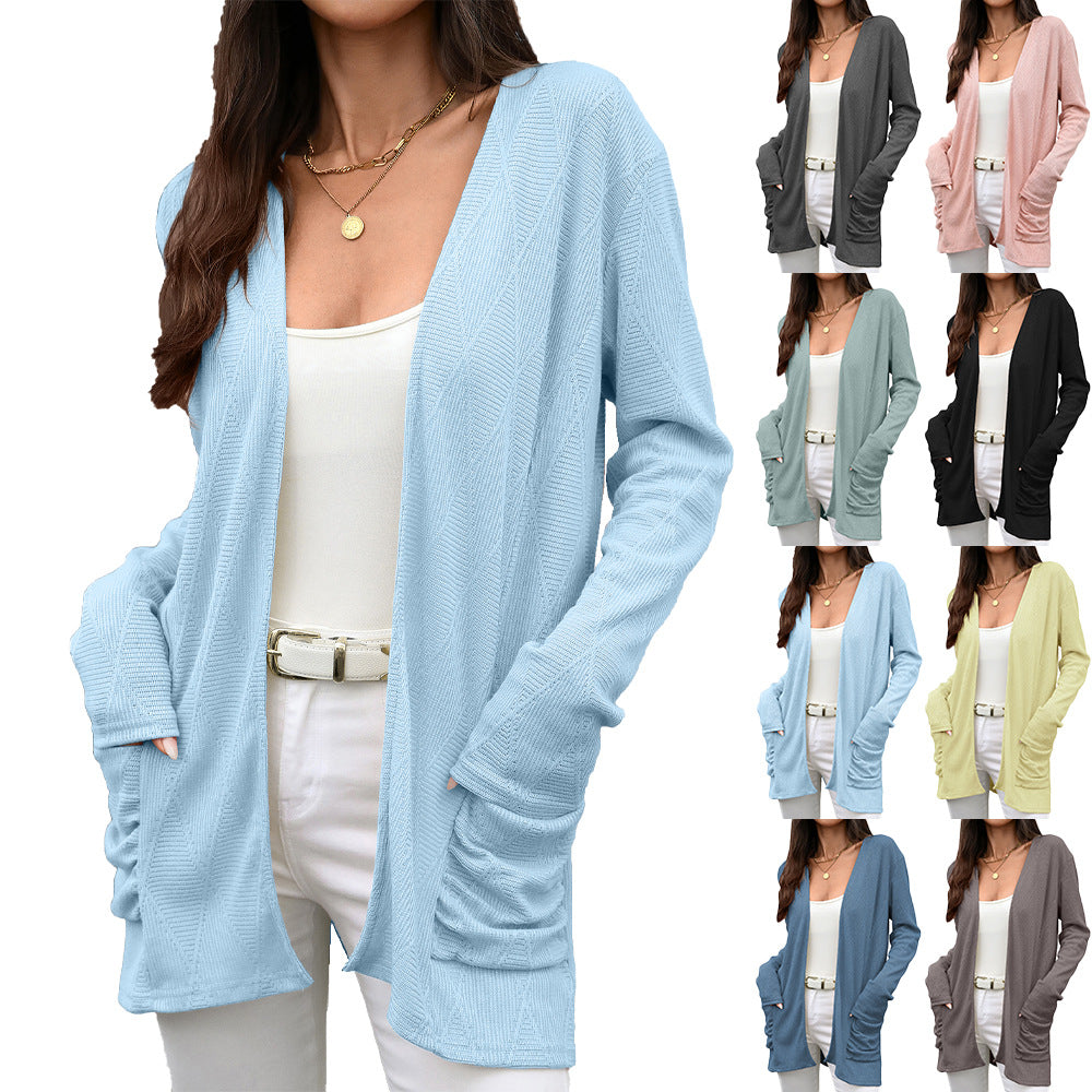 Damen Wickeljacke mit strukturierter Oberfläche Drune