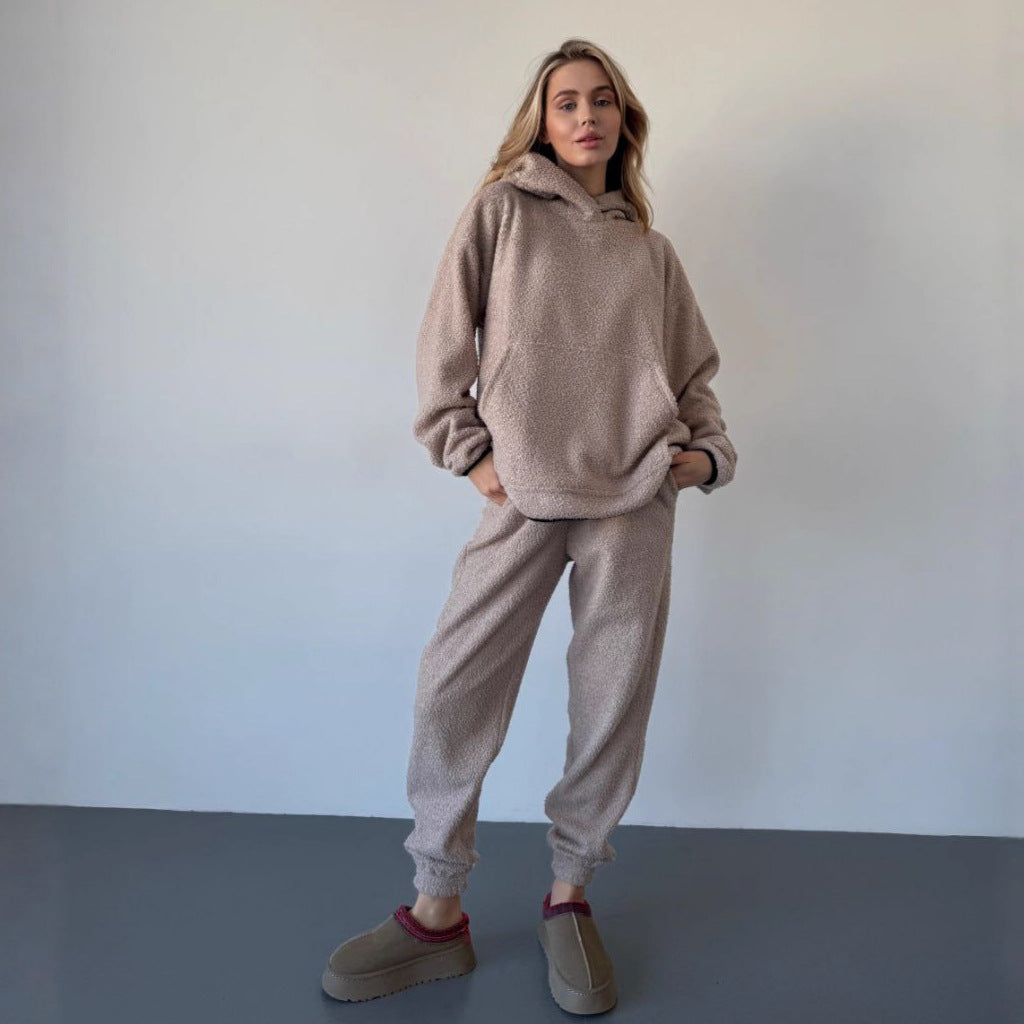 Damen kuscheliger Fleece-Hoodie Drune