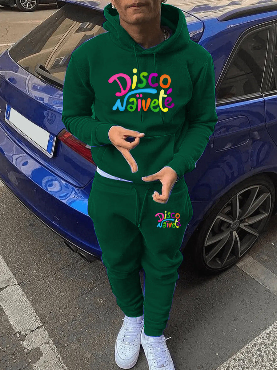 Damen Freizeit Hoodie und Jogginghose Set mit lebhaftem Schriftzug Drune