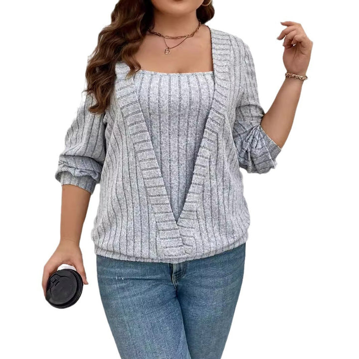 Damen vielseitige Strickjacke mit eleganter Rippenstruktur Drune
