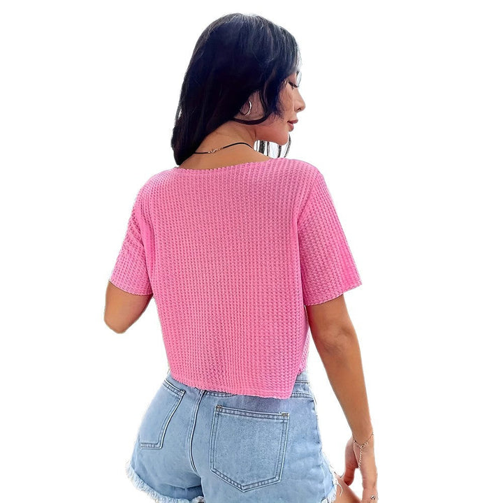 Damen Lässiges Kurzarm-Shirt Drune