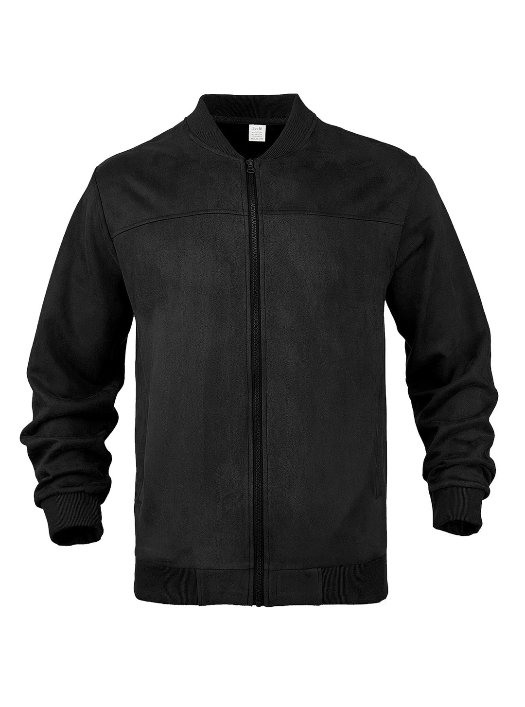 Herren nan Wildleder-Blousonjacke im Bomberstil mit elastischen Rippbündchen Drune