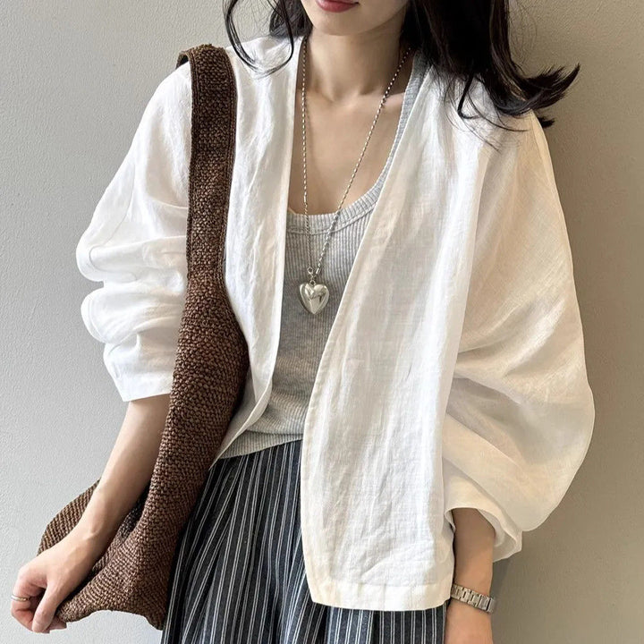 Damen lässige Leinenjacke Drune