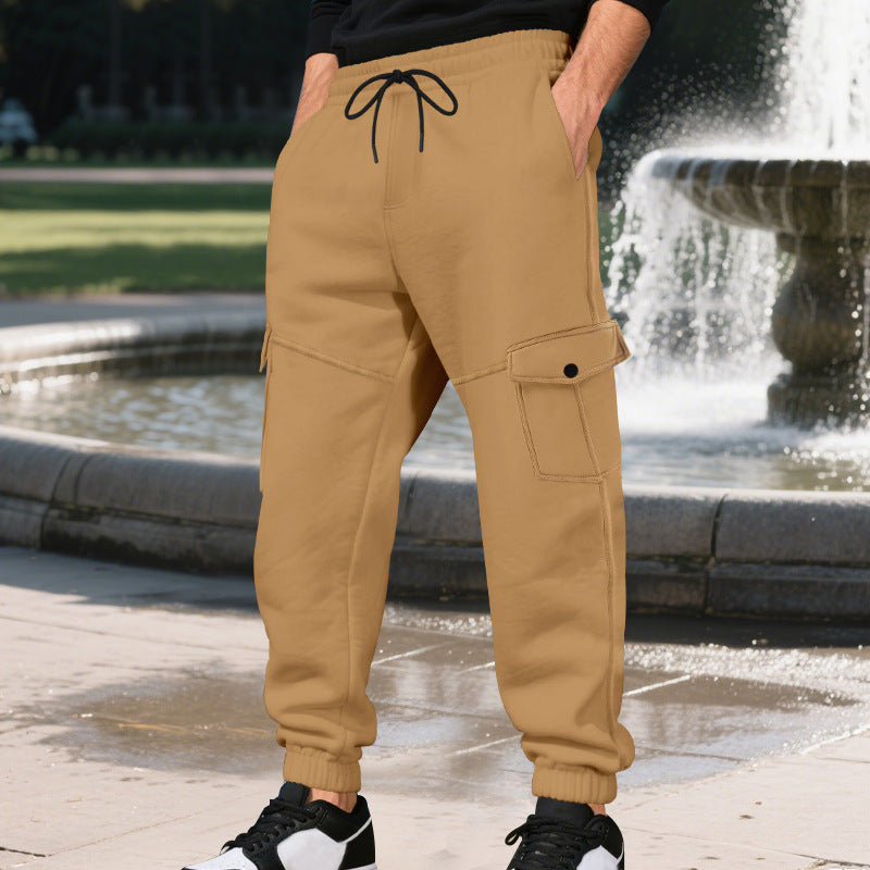 Herren Cargo-Jogginghose mit seitlichen Taschen und elastischem Bund Drune