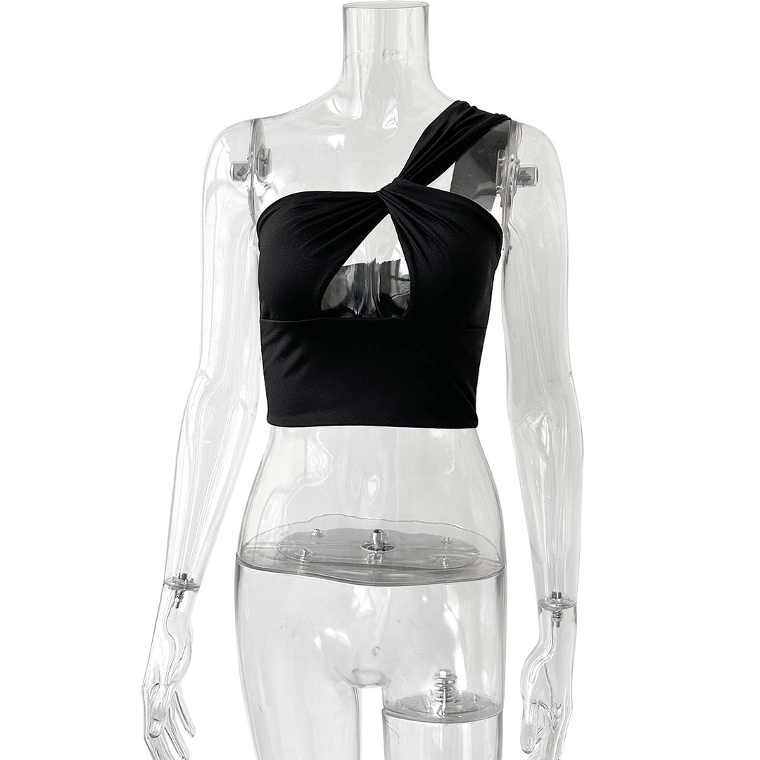 Damen Crop-Top mit Knotendetails Drune