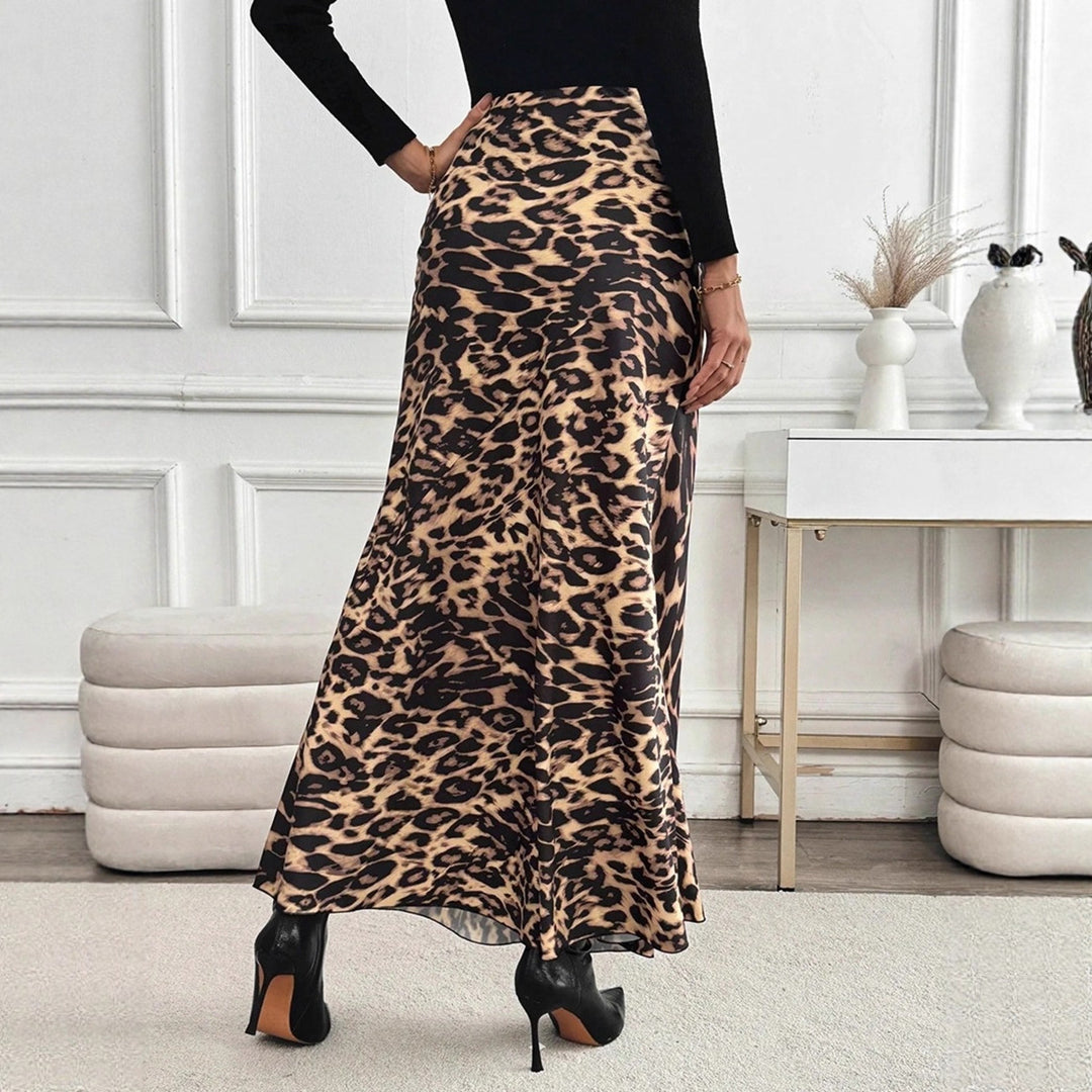 Damen Maxirock mit modischem Leopardenmuster Drune