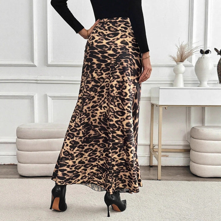 Damen Maxirock mit modischem Leopardenmuster Drune
