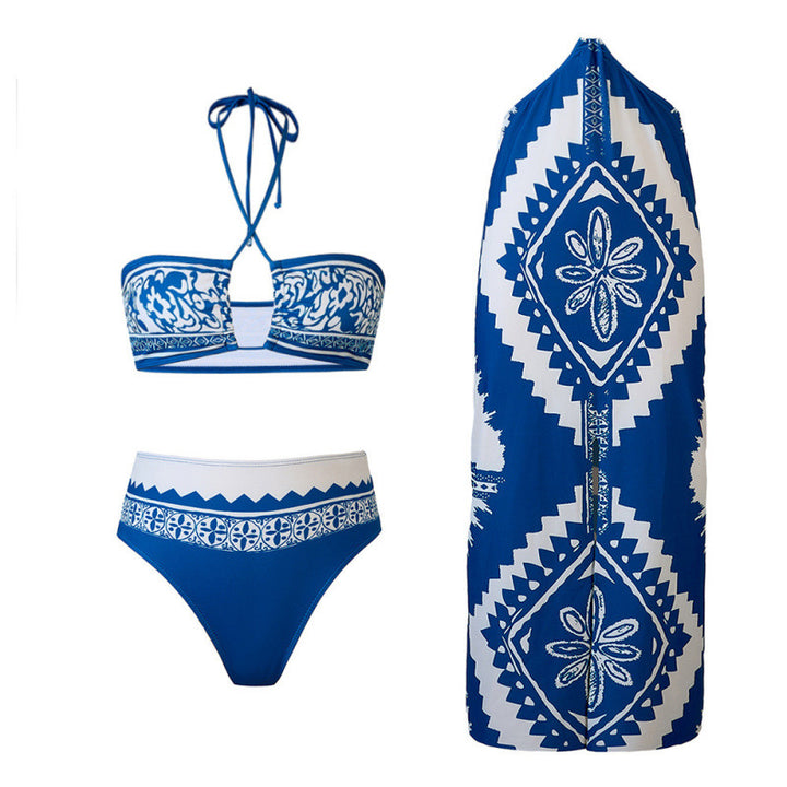 Damen Bikini-Set mit raffiniertem Wickeldesign und trendigem Mustermix Drune