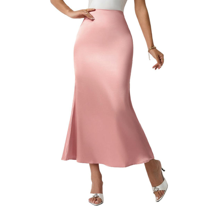 Damen Eleganter Maxirock mit fließendem Schnitt und hohem Bund Drune
