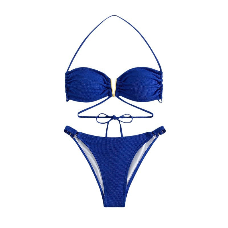 Damen Triangel-Bikini mit raffinierten Details und verstellbaren Trägern Drune