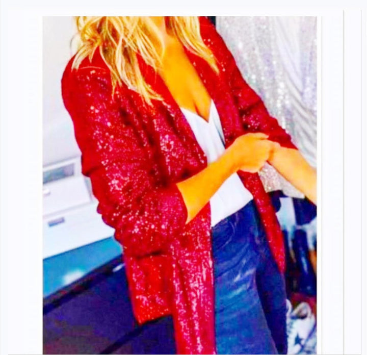 Damen Blazer mit Paillettenbesatz Drune