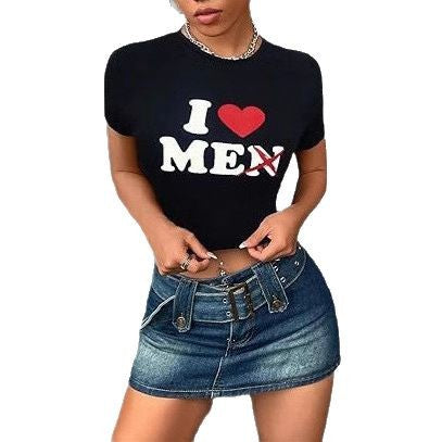 Damen Crop-T-Shirt im urbanen Grafikdesign Drune