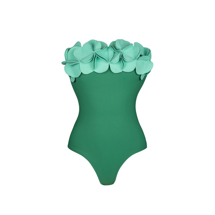 Damen Schwimmanzug mit floralem Oberteil und eleganter Maxi-Rock Drune