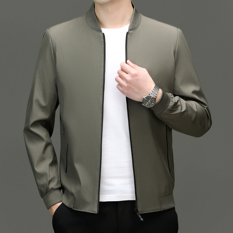 Herren Übergangsjacke aus atmungsaktivem Stoff mit modernem Stehkragen und praktischen Taschen Drune