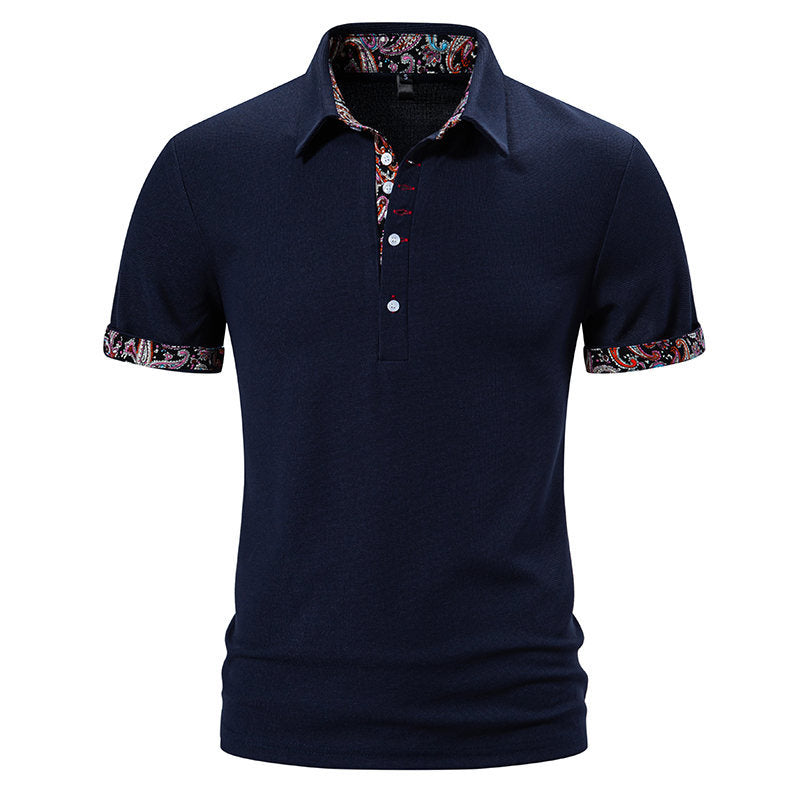 Herren modisches Poloshirt mit buntem Kragen und komfortablem Schnitt Drune