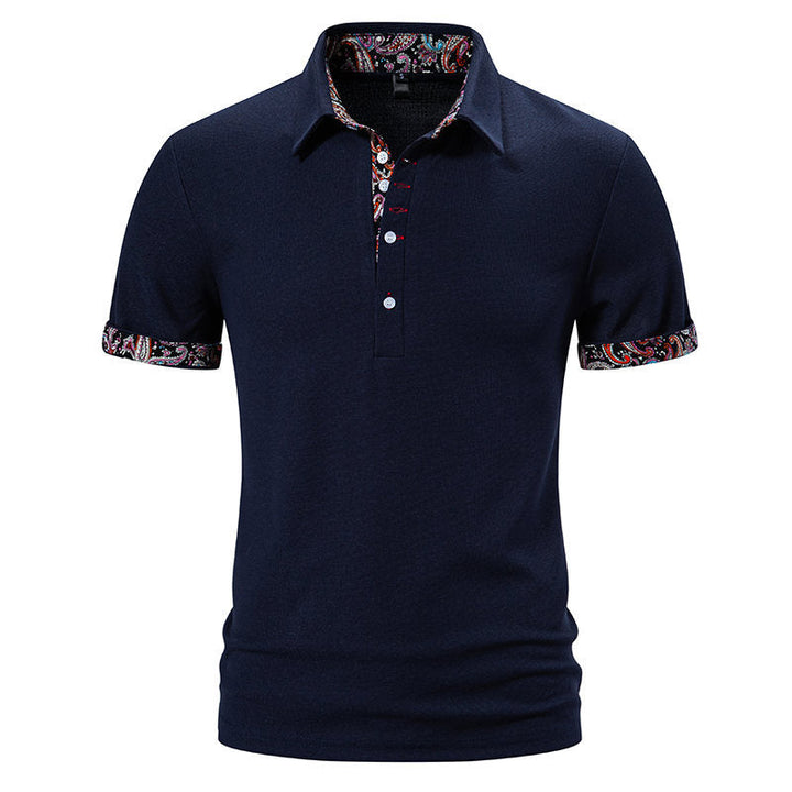 Herren modisches Poloshirt mit buntem Kragen und komfortablem Schnitt Drune