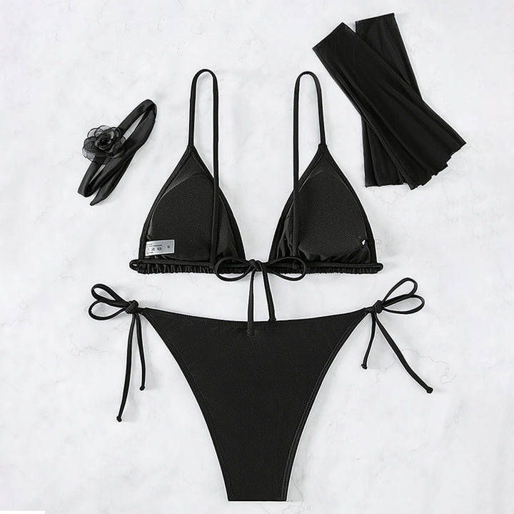 Damen Bikini-Set mit transparentem Overlay und raffinierten Details Drune