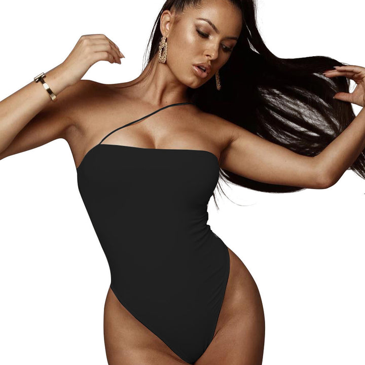 Damen Einseitiger Badeanzug mit figurbetonender Silhouette Drune
