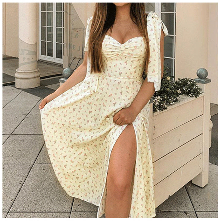 Damen Sommerkleid mit romantischem Blumenmuster Drune
