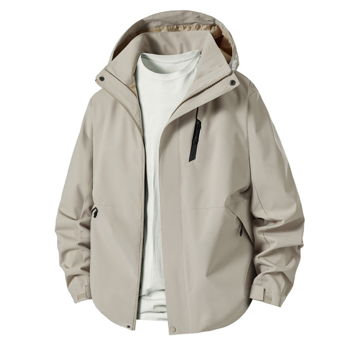 Herren technische Übergangsjacke mit verstellbarem Kapuzenrand Drune