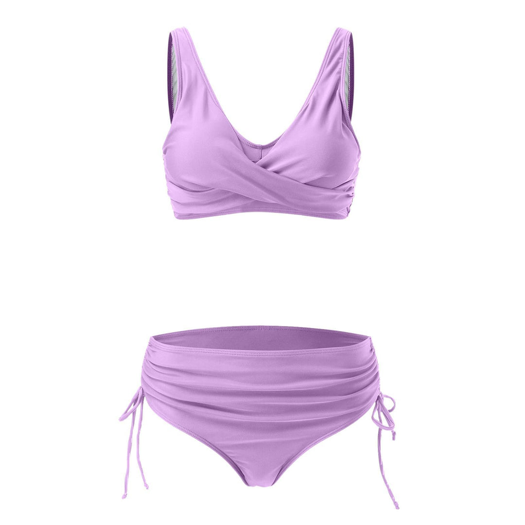Damen Hochwertiges Wickel-Bikini-Set mit regulierbarem Höschen Drune
