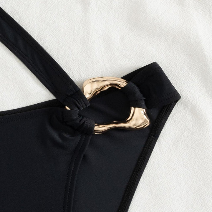 Damen Asymmetrischer Einteiler mit modischen Cut-Outs Drune