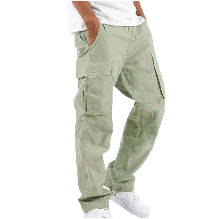 Herren nan lässige Baumwoll Cargo-Hose mit Multi-Taschen und verstellbarem Saum Drune