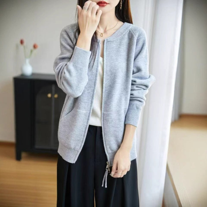 Damen Strickjacke mit Reißverschluss und praktischen Taschen Drune