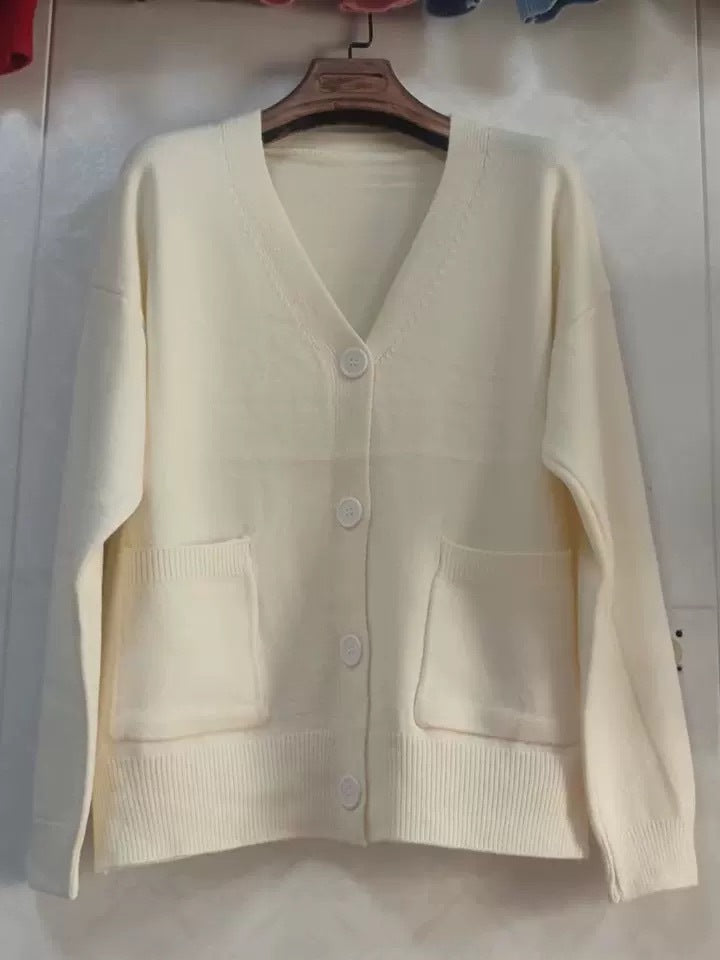 Damen Strickjacke mit V-Ausschnitt und praktischen Taschen Drune 1771687738